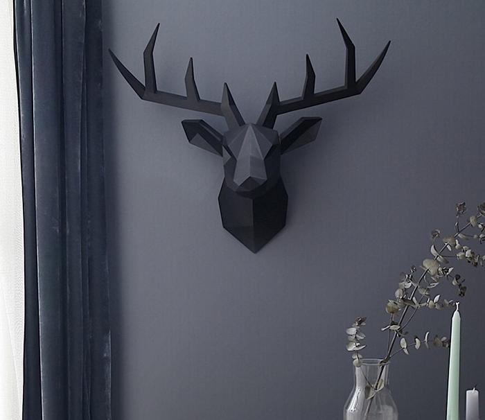 3D Deer Head Wall Statue by Veasoon