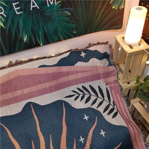 Abstract Sunrise Throw Blanket by Veasoon
