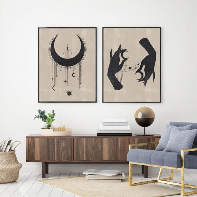 Minimalistic Moon Design Wall Decor by Veasoon