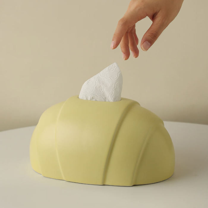 Croissant Shaped Ceramic Tissue Storage Box