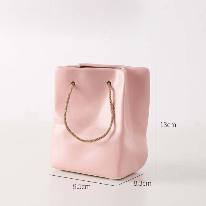 Paper Bag Ceramic Vases