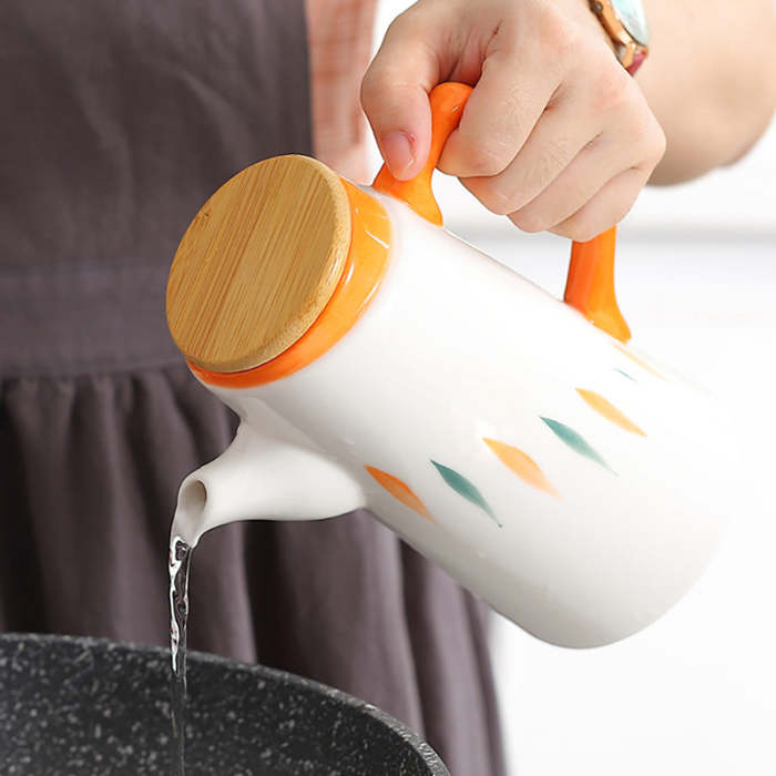 Printed Ceramic Oil Bottle