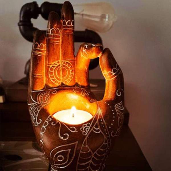 Buddha's Hand Shaped Candle Holder by Veasoon
