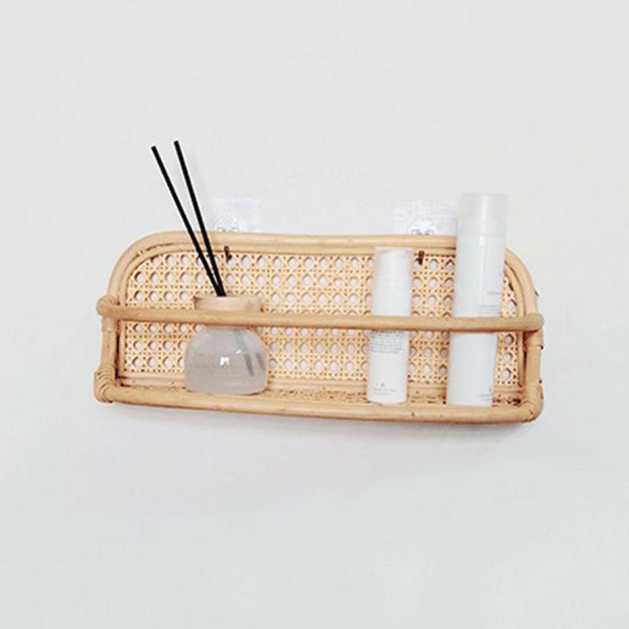 Koa Rattan Display Wall Shelf by Veasoon