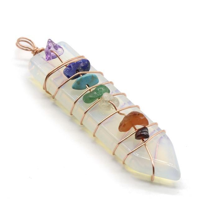 7 Chakra Sword Point Pendant by Veasoon