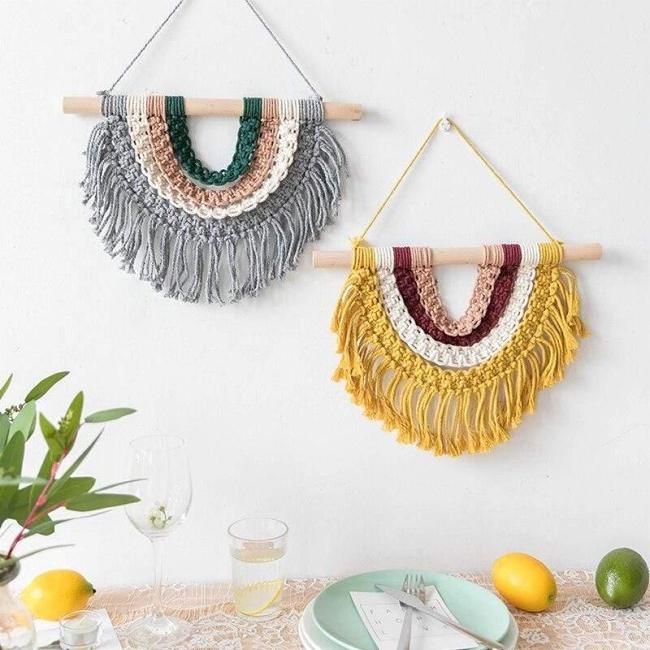 Adana Macrame Hanging Wall Art by Veasoon