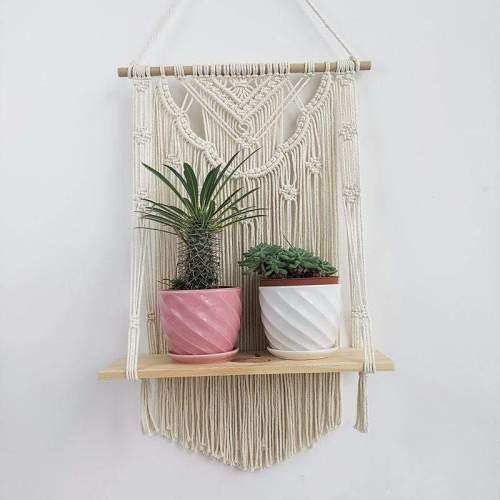 Bohemian Style Wall Flower Shelf by Veasoon