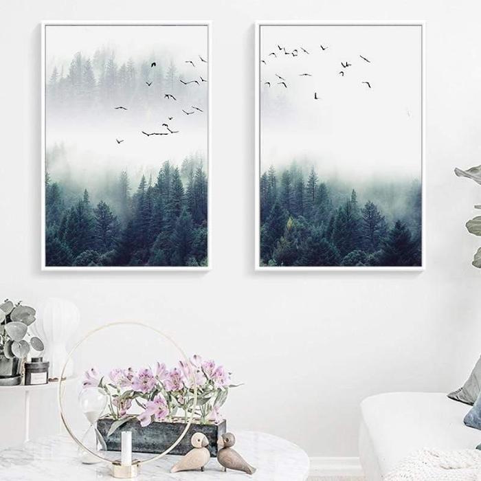 3 Piece Nordic Forest Landscape Wall Art by Veasoon