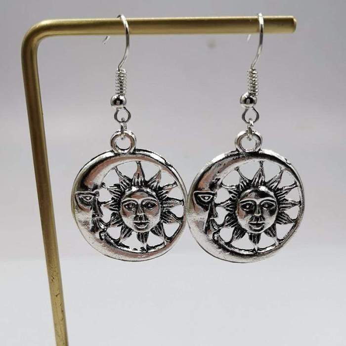 Celestial Sun and Moon Earrings