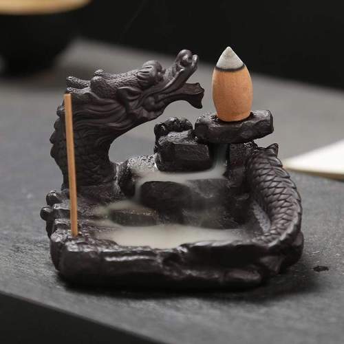 Flaming Dragon Incense Burner by Veasoon