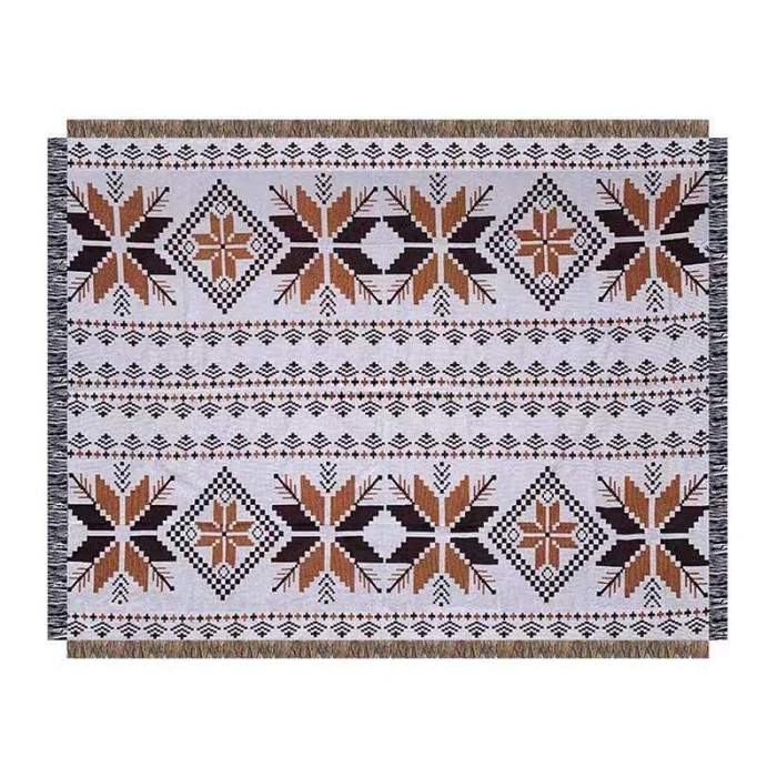 Retro Geometric Pattern Blanket by Veasoon