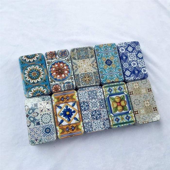 Vintage Geometric Design Organizer Box by Veasoon