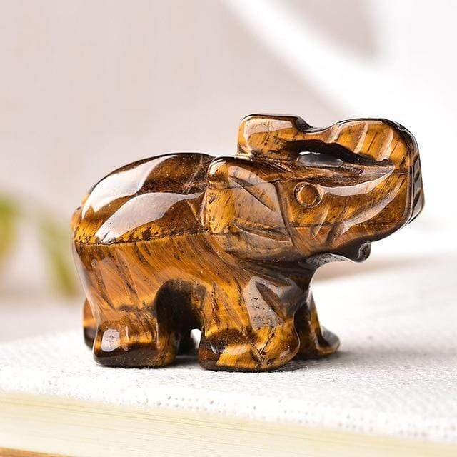 Elephant Carved Natural Crystal by Veasoon