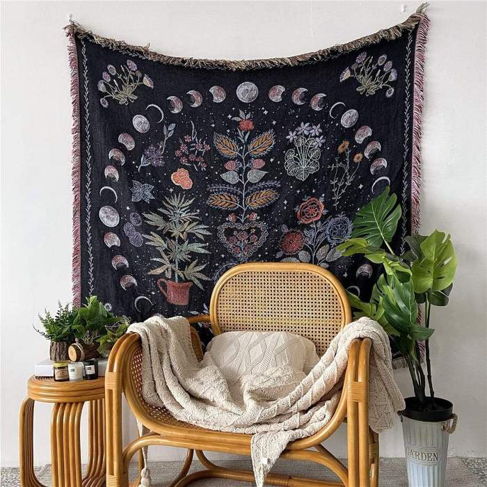 Moonlight Garden Throw Blanket by Veasoon