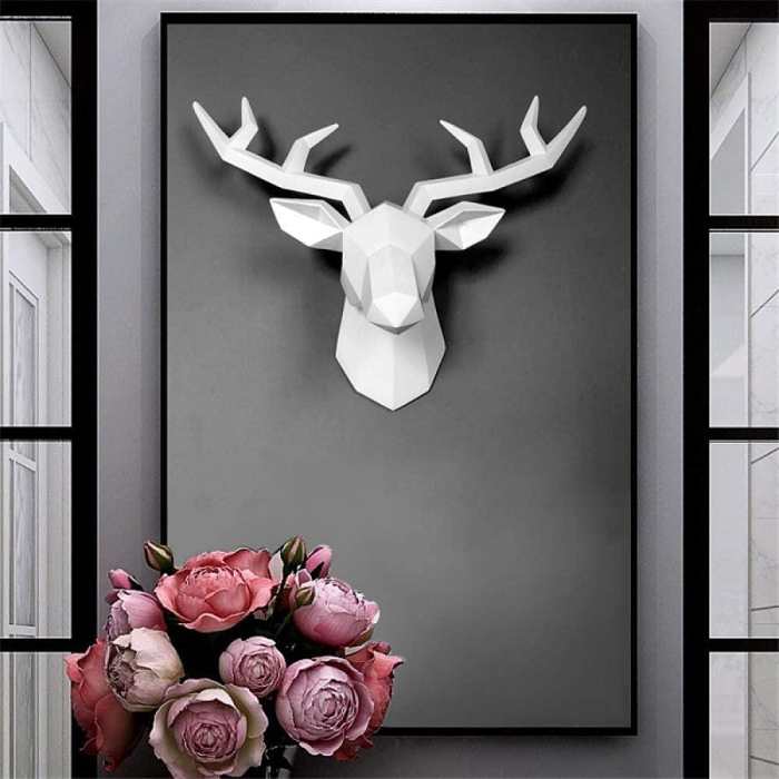3D Deer Head Wall Statue by Veasoon