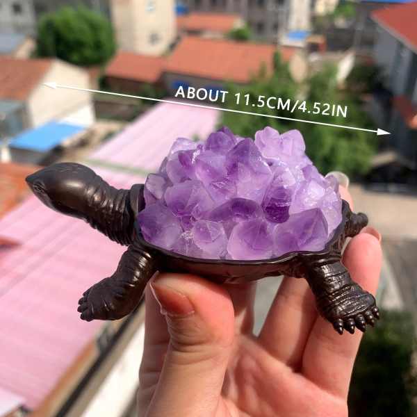 Amethyst Cluster Turtle by Veasoon