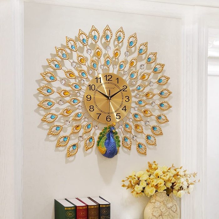 Peacock Wall Clock by Veasoon