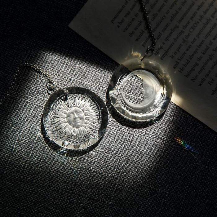 Sun and Moon Crystal Suncatcher by Veasoon