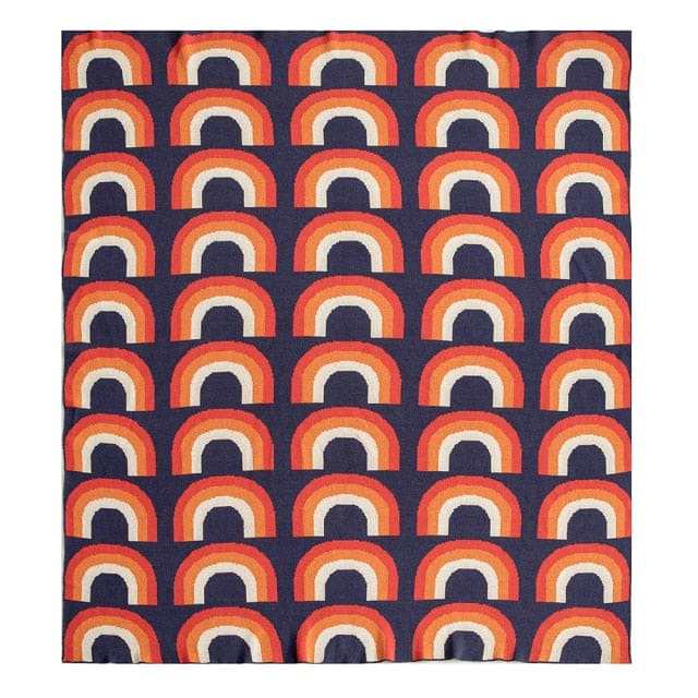 Rainbow Print Throw by Veasoon