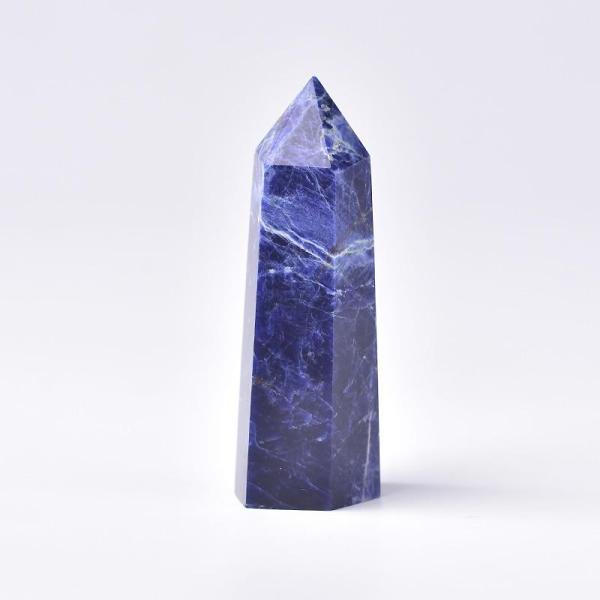 Sodalite Quartz Crystal Point by Veasoon