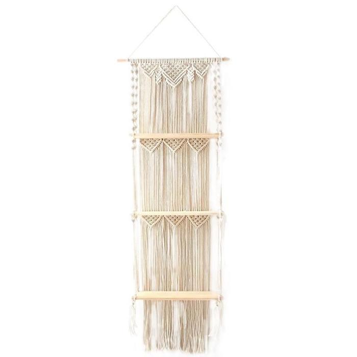 3 Tier Macrame Wall Hanging Shelf by Veasoon