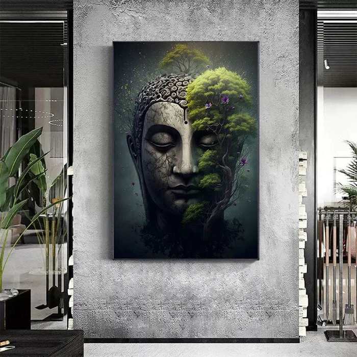 Buddha In Nature Canvas by Veasoon