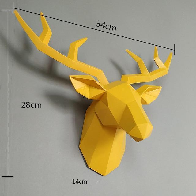 3D Deer Head Wall Statue by Veasoon