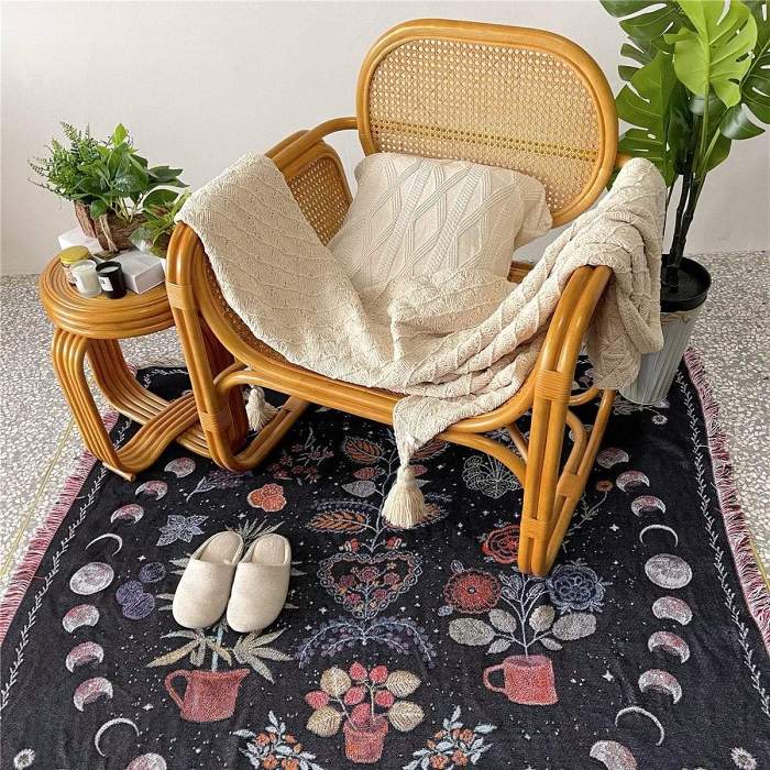 Moonlight Garden Throw Blanket by Veasoon