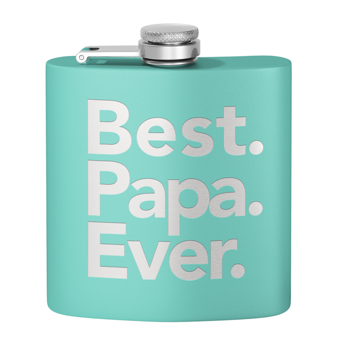 Best Papa Ever 6oz Stainless Steel Hip Flask