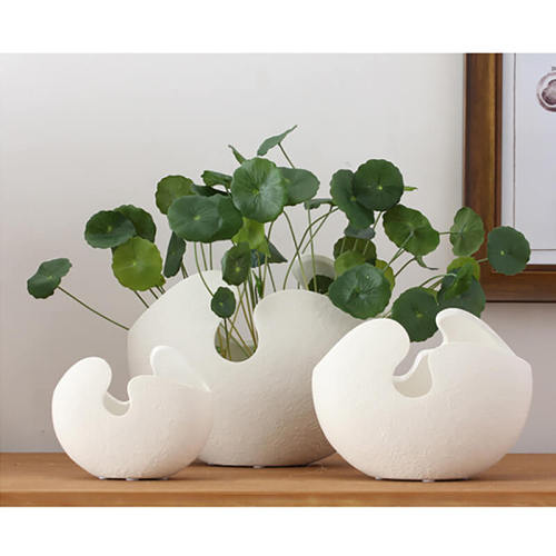 Eggshell White Ceramic Planter