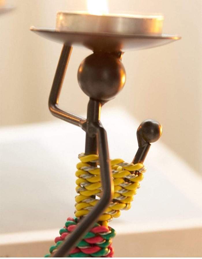 Handmade Figurines Metal Candlesticks by Veasoon
