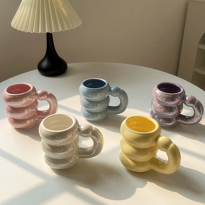 Pastel Bubble Ceramic Mug by Veasoon