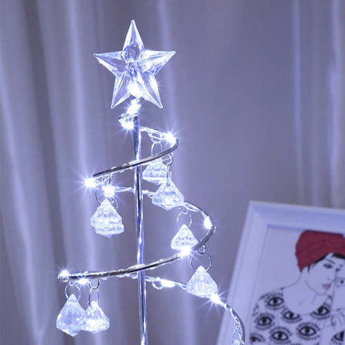 Crystal Christmas Tree Table Lamp by Veasoon