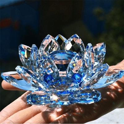 Quartz Crystal Lotus Flower by Veasoon