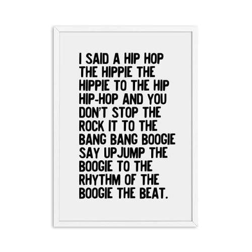 Hippie To The Hip-Hop Wall Poster by Veasoon