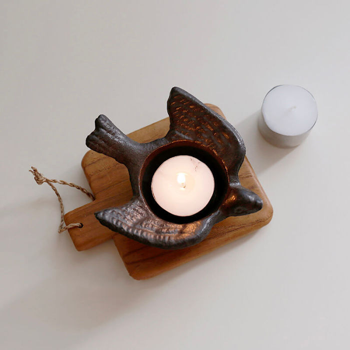Iron Bird Shaped Candle Holder