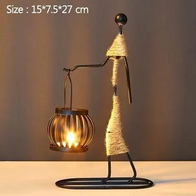 Handmade Figurines Metal Candlesticks by Veasoon