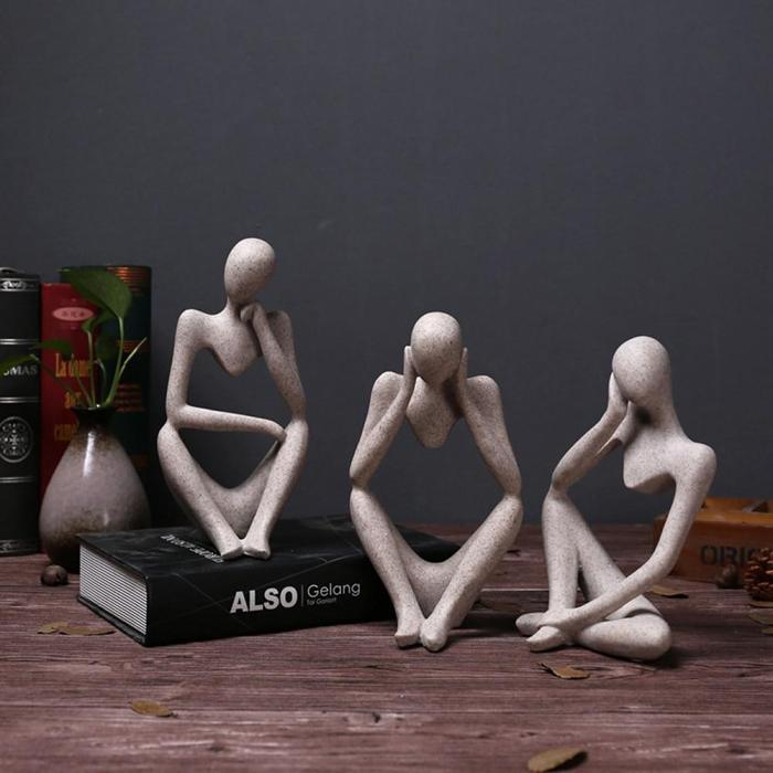 Abstract Character Sandstone Decor Figurines by Veasoon