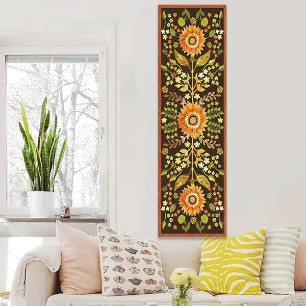 Sunflower Wall Hanging Tapestry by Veasoon