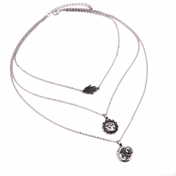 Multi-Layer Sun & Moon Boho Necklace