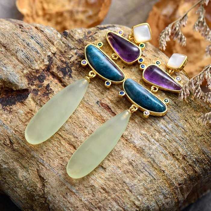 Galaxy Tear Drop Earrings