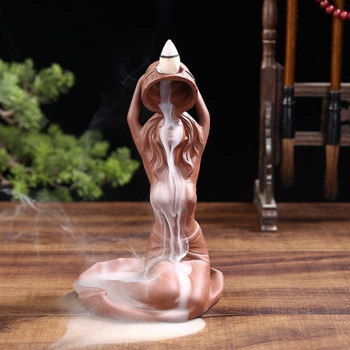 Goddess Backflow Incense Burner by Veasoon