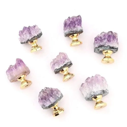 Natural Amethyst Stone Handle by Veasoon