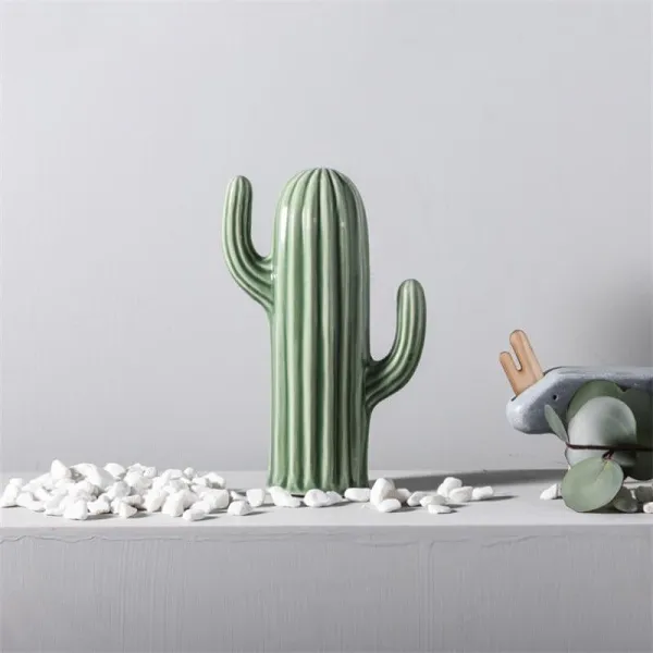 Ceramic Cactus Decor by Veasoon