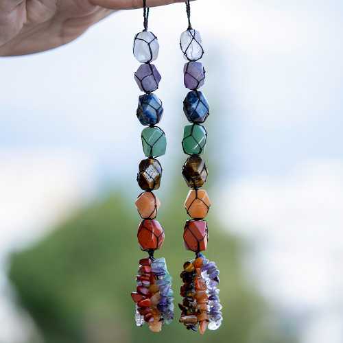 Hanging 7 Chakra Gemstones- Small Size by Veasoon