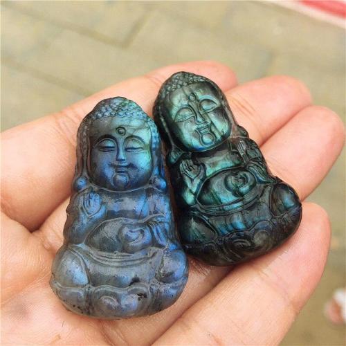 Labradorite Buddha Carving by Veasoon
