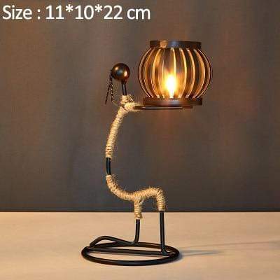 Handmade Figurines Metal Candlesticks by Veasoon