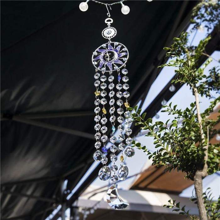 Evil Eye Sun and Moon Suncatcher by Veasoon