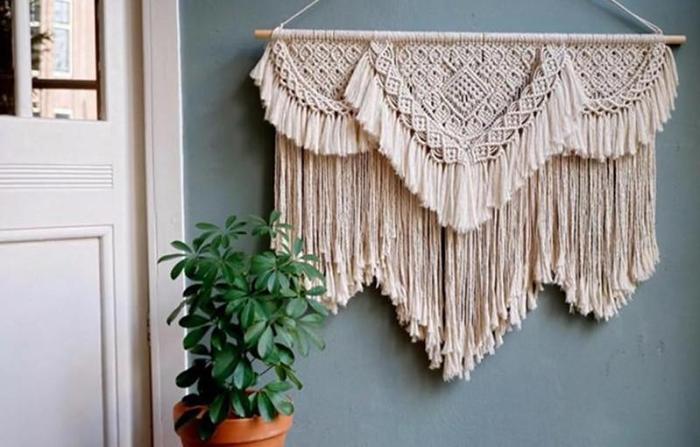 Geometric Pattern Macrame Wall Hanging by Veasoon