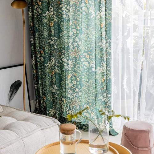 Green Garden Curtains by Veasoon